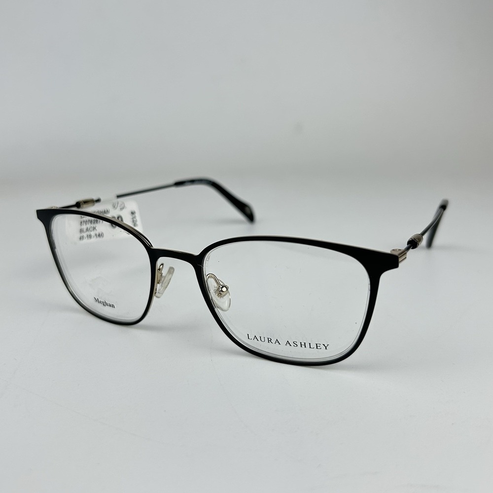Laura Ashley Meghan Eyeglasses Frames Womens Black Full Rim ‎ 49-19-140 mm